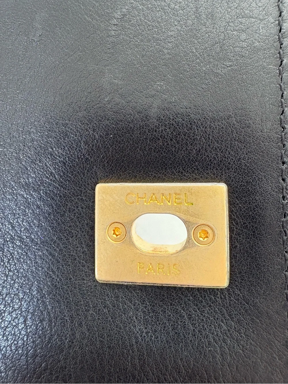 CHANEL Black Quilted Leather Flap Shoulder Crossbody Bag Gold Chain CC Turnlock